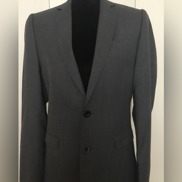 Ben Sherman Gray Jacket Two Button Blazer Stretch Wool Grey S Small - Picture 2 of 10